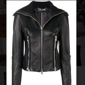 Dolce&Gabbana Leather Biker Jacket